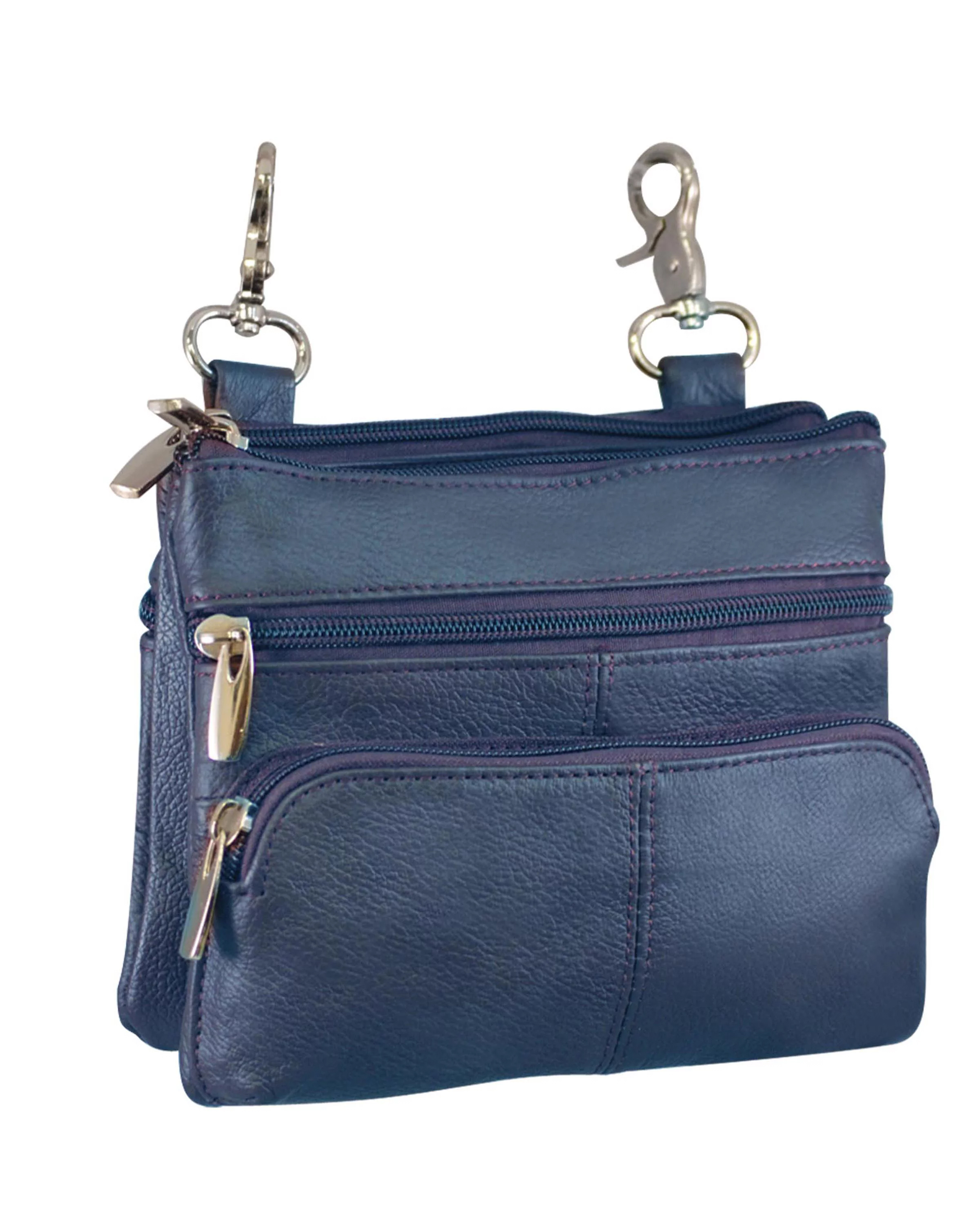 Ladies Leather Belt Loop Bag With Butterfly - Purse - 9700.24
